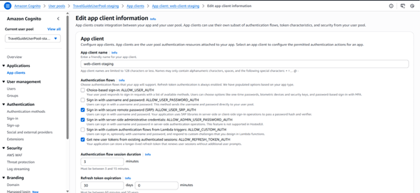 App Client Configuration