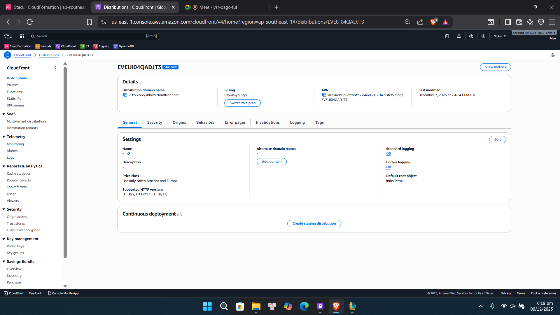 CloudFront Distribution Overview