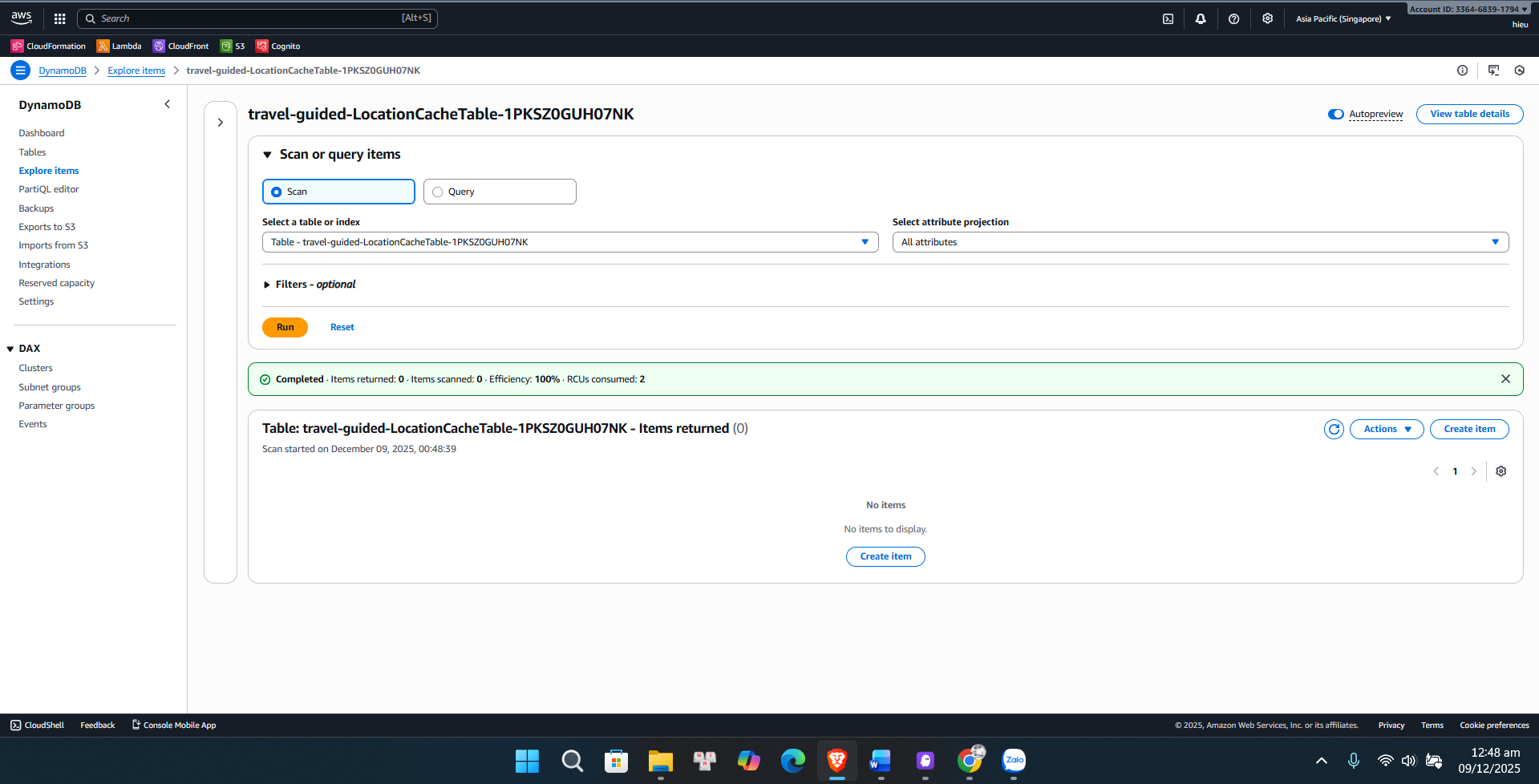 Location Cache Table