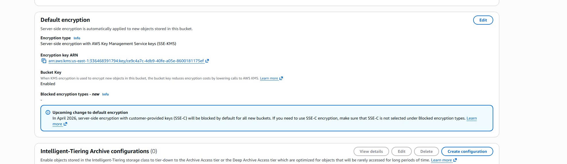 S3 Encryption Settings